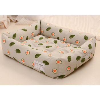  Avocado Print Dog And Cat Indoor Washable Bed-60x50cm 