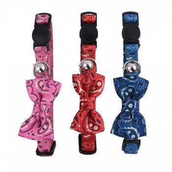  Pawise Cat Collar with Bowknot Red 