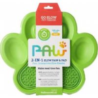 PETDREAMHOUSE PAW 2-IN-1 SLOW FEEDER & LICK PAD GREEN