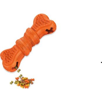  Laroo Yummy Bone Treat Dispenser Toys Orange 