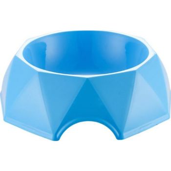  PETS CLUB Diamond Shape Pet Bowl-BLUE-Size(CM):15.6*15.6*4.8cm 