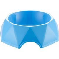 PETS CLUB Diamond Shape Pet Bowl-BLUE-Size(CM):15.6*15.6*4.8cm
