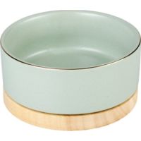Duvo+ Feeding Bowl Stone Timber 450ml - 12,5x12,5x6cm Green