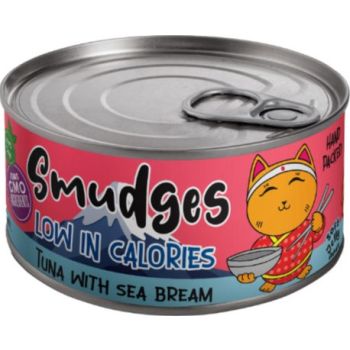  Smudges Adult Cat Wet Food Tuna Flakes With Sea Bream in Soft Jelly 80g 