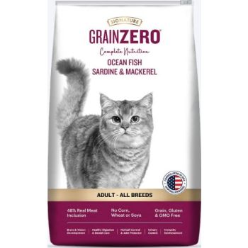  Grain Zero Signature Adult Cat Dry Food  Ocean Fish, Sardine, and Mackerel  1.2kg 