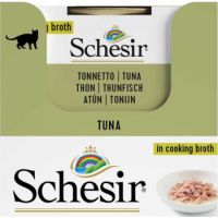 Schesir Cat Can Broth Wet Food Tuna