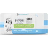 Furrish Daily Bath Wipes Spring Water 100Pck
