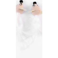 Freecat Two Mice with Feather Interactive Cat Toy - White