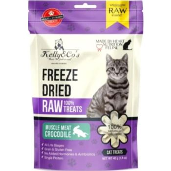  KELLY & CO’S Single Ingredient Freeze-dried Crocodile Muscle Meat for Cat Treats  – 40g 