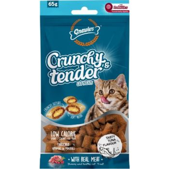  Gnawlers Crunchy & Tender Cat Treats 65g - Tuna Flavour 