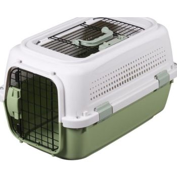  PAWSITIV MARCO POLO 2 - CARRIER WITH SKYLIGHT TOP DOOR FOR CAT & MEDIUM DOG - GREEN 