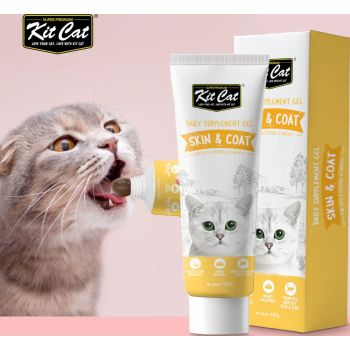  Kit Cat Daily Nutritional Supplement Gel For Cats & Kittens – Skin & Coat (120g) 