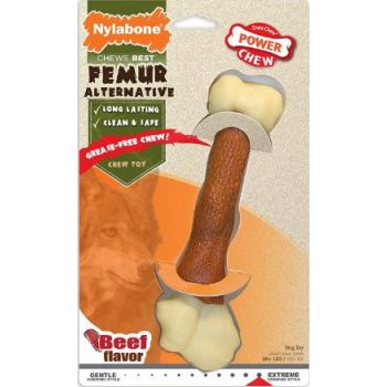 Nylabone Power Chew Rawhide Retriever Roll Alternative, Peanut Butter Souper 