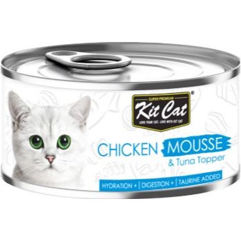  Kit Cat Chicken Mousse with Tuna Topper 80g 