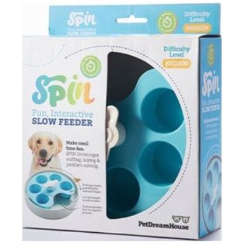  PETDREAMHOUSE SPIN INTERACTIVE FEEDER PALETTE BLUE 