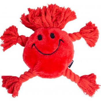  Freedog Happy Emoji Durable Plush Toy for Dogs - Red 