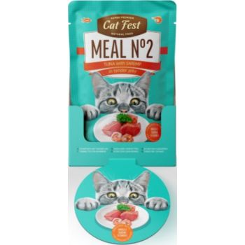  Cat Fest Meal No 2 Cat Food in Jelly-Tuna With Shrimp 50g 