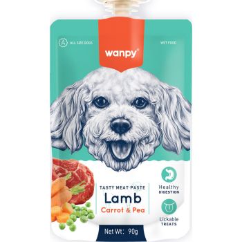  Wanpy Tasty Meat Paste Lamb with Carrot & Pea for Dogs 90g 