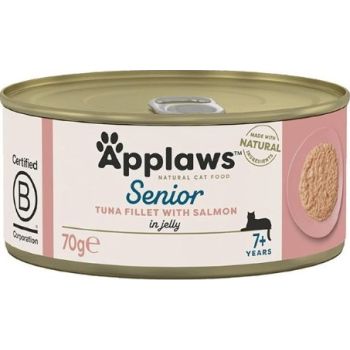  Applaws  Cat Wet Food Senior Tuna  With Salmon In Jelly 70G TIN 