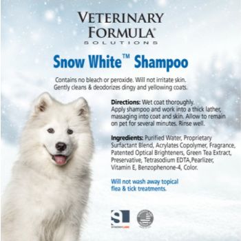  Synergy Labs Veterinary Formula Solutions Snow White Shampoo 17oz - 503ml 