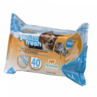 FERPLAST GENICO FRESH WIPES 30x20 cm- DOG/CAT MARINE SCENTED-40 COUNT