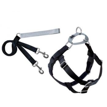  Freedom No-Pull Harness and Leash - Black / XL 1" 