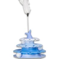 Saas Jumping Whale Cat Toys Blue