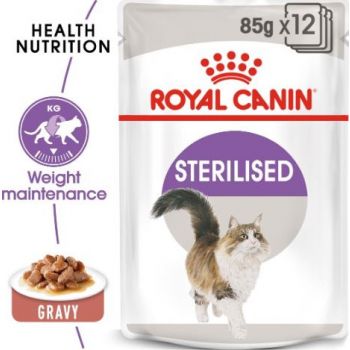  Royal Canin Cat WET FOOD - STERILISED GRAVY (POUCHES)85G 