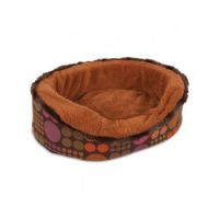 PETMATE FASHION 18" X 14" X 5" LOUNGER ASSORTED PLUSH/SUEDE 4-PACK