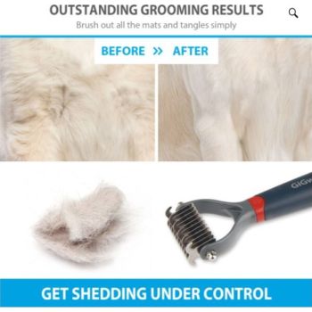  Dual Head Dematting Comb 11 Teeth for Dogs & Cats 