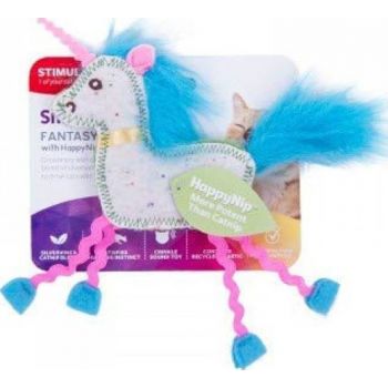  SmartyKat® Fantasy Frenzy™ Crinkle Unicorn Catnip And Silvervine Cat Toys 