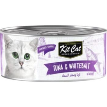  Kit Cat Deboned Tuna & Whitebait Toppers 6x50g 