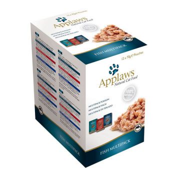  Applaws Cat Wet Food  Fish Multipack 12 x 70g Pouch 