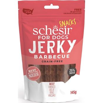  Schesir Grain-Free Dog Snacks Jerky 145g - BBQ Beef 