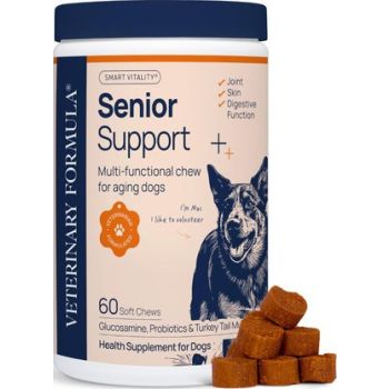  Synergy Labs Veterinary Formula Smart Vitality Senior Support Supplement For Dog – 180g [Count - 60] 