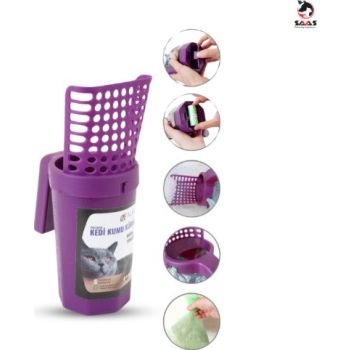  Scoop With Poo Bag Holder (24CM x 9CM)  PINK AND PURPLE COLOR AVAILABLE 