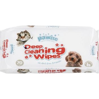  Pawise Deep Cleaning Wipes for Pets - 70 pcs 