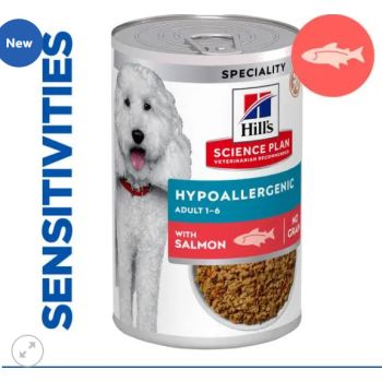  Hill’s Science Plan Hypoallergenic Adult Dry Wet Food with Salmon 363g 
