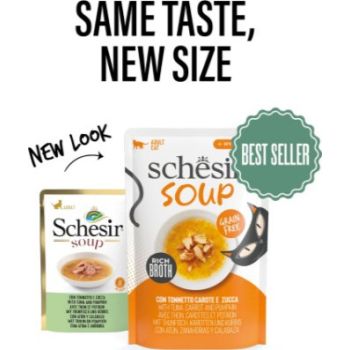  Schesir Soup Cat Wet Food in Soup Pouch-Tuna With Pumpkin 40g 