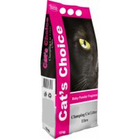CAT’S CHOICE BENTONITE GRANULES CLUMPING CAT LITTER 10 Kg-BABY POWDER