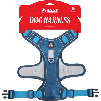  Saas Dog Body Harness Blue L  Neck 47-64cm  Bust 54-71cm  Weight 14-22.5kg 