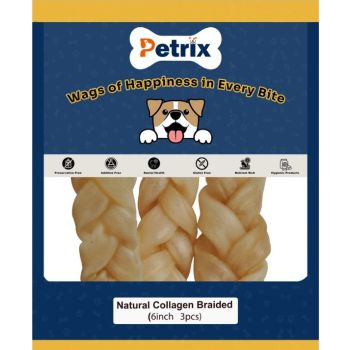  Petrix Natural Collagen Braided 6" - 3 Pcs 