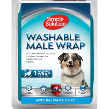  Simple Solution Washable Male Dog Wraps Medium   waist 20"-22" 