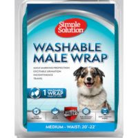 Simple Solution Washable Male Dog Wraps Medium   waist 20"-22"