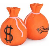 Camon Dog Toys Orange Latex Sacks With Squeaker