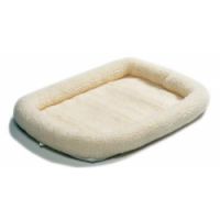 Quiet Time Deluxe Fleece Double Bolster Bed White, 30 inch