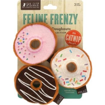  Feline Frenzy Kitty Kreme Doughnuts Cat Toys 