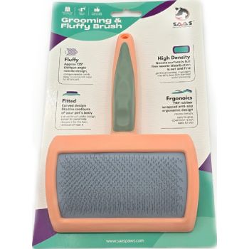  Saas Grooming Fluffy Brush Orange 18x11.7x2.3 CM 