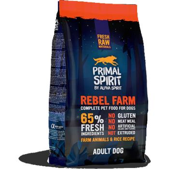  Alpha Spirit Primal 65% Rebel Farm Dog Food 1 kg 