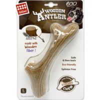 Dog Chew Wooden Antler with Natural Wood and Synthetic Large